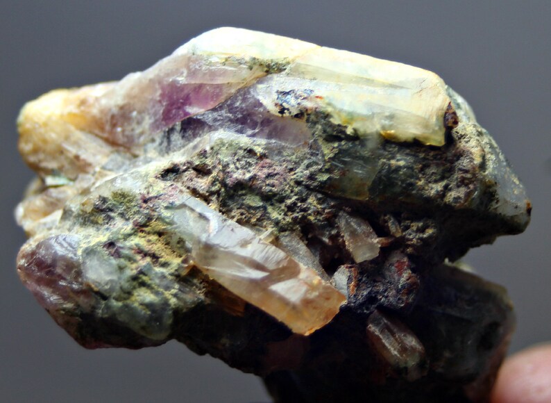 Unidentified Mix Crystals Bunch Specimen For Collectors Unique 120.0 Ct Amethyst Quartz Mix from Afghanistan Best Decor For Room image 6