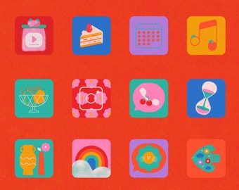 Cute App Icon Set and Phone Wallpapers - Orenji Party