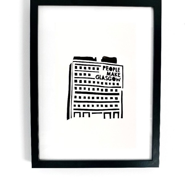 People Make Glasgow - Hand Cut Silk Screen Print