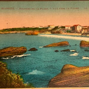 Early 1900’s Black & White and Colourised Postcards of Biarritz