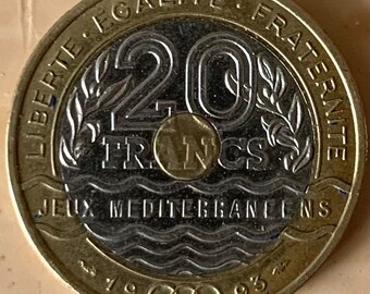 Pièces de 20 francs des Jeux méditerranéens 1993