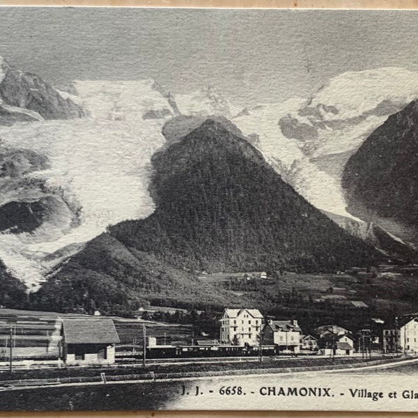 Early 1900’s Unwritten Black & White Postcards of Chamonix Mont Blanc