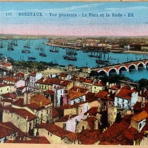 Cartões postais em preto e branco e coloridos do início de 1900 em Bordeaux