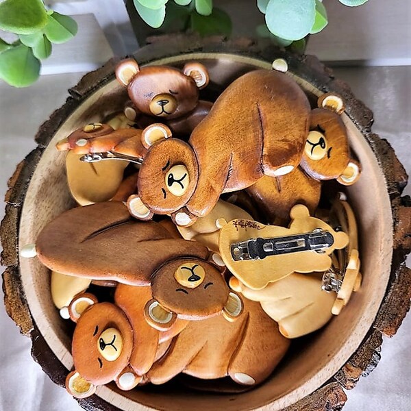 Wooden Teddy Bear Etsy