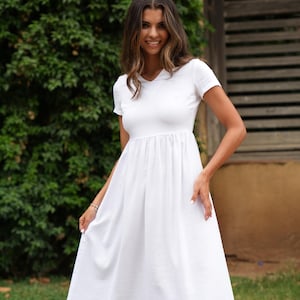 Maxi Linen Dress linen clothing, Long White Linen Dress, Maxi White Linen Dress, Plus Size Linen Clothing, Casual Elegant Dress, Loose Dress
