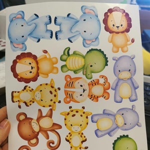 safari Animal stickers for pump bottles | containers| books | walls | toys and more | water resistant| baby/toddler parry ideas 1st birthday