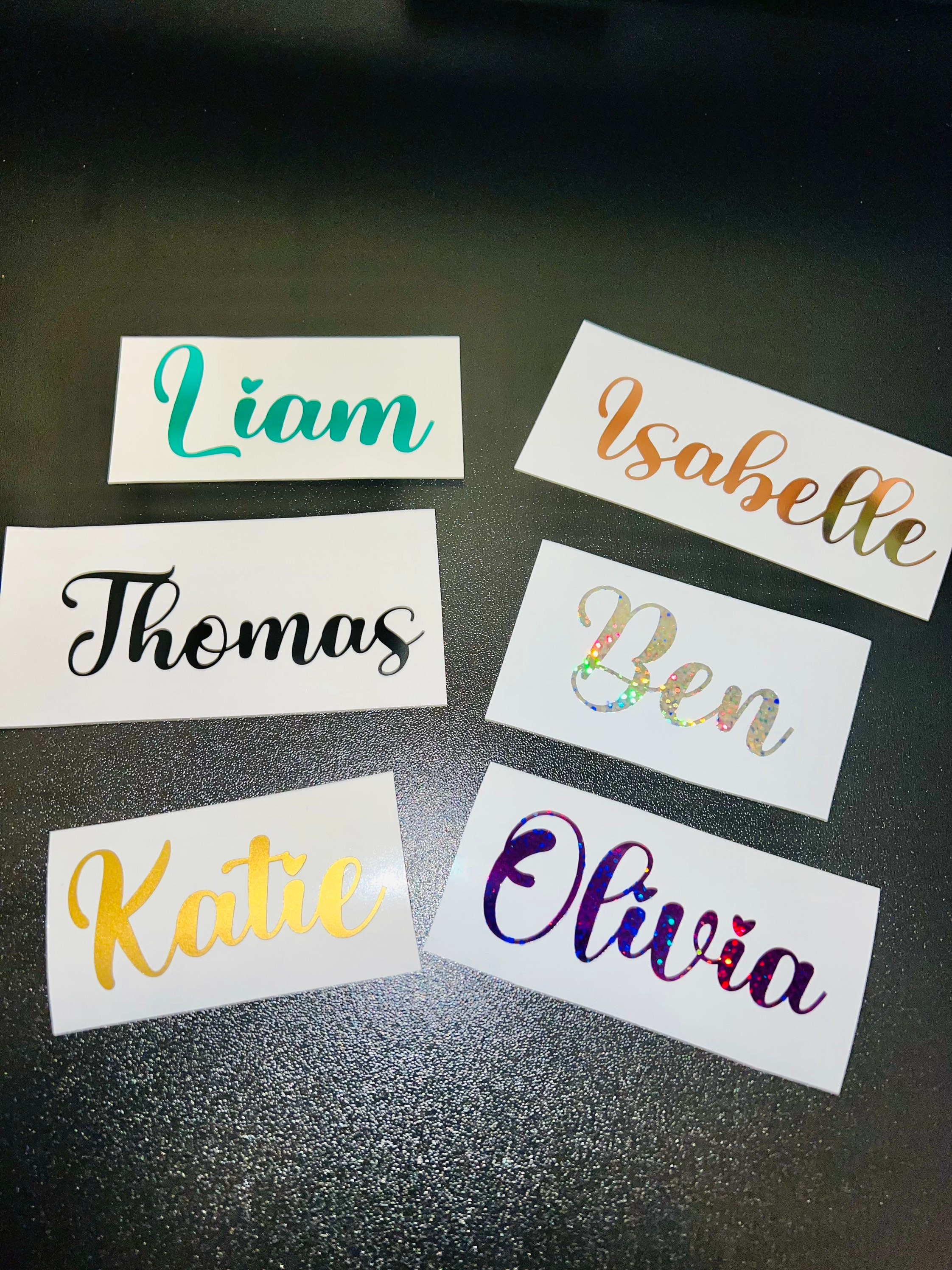 Vinyl sale name stickers