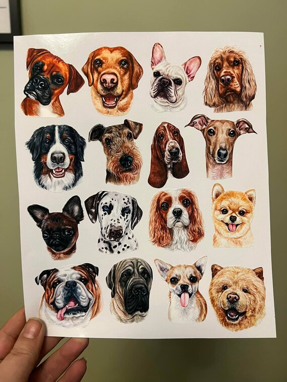 Pegatinas para perros plancha en la versión pegatina de Etsy España