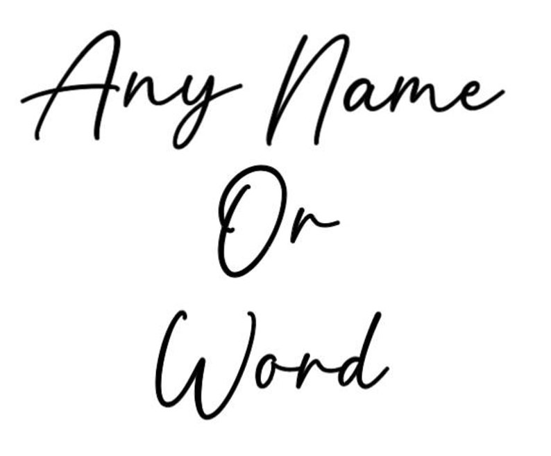 Wedding Glass Stickers Name Vinyl Decals Custom Word Etsy UK