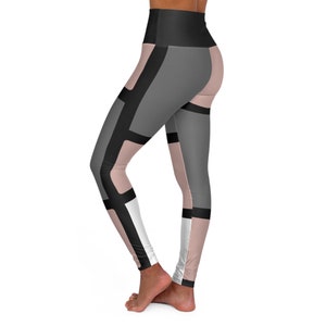 Blush and Black High Waisted Leggings