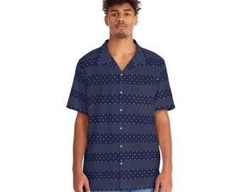 Polka Dot Stripe Hawaiian Shirt