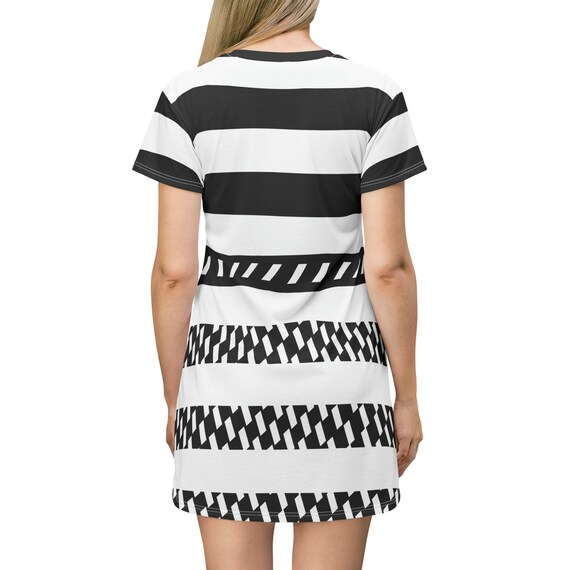 Black and White T shirt Dress Etsy UK