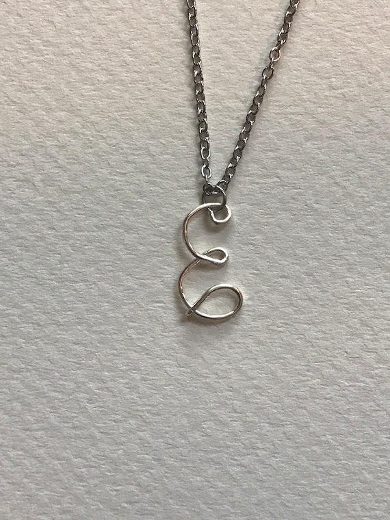 Wire Letter Necklace Etsy Australia