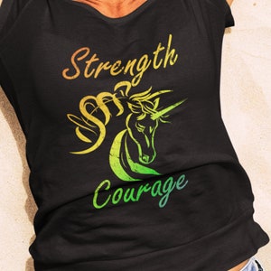 Unicorn Strength and Courage Inspirational - Motivational