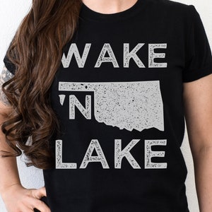 Wake N Lake Oklahoma Seen Karte Sommer Camping im Freien