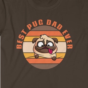 Best Pug Dad Ever Sunset Animated
