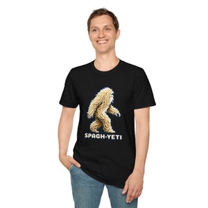 Spaghetti Pasta Ramen Noodle Sasquatch Yeti T-Shirt image 5