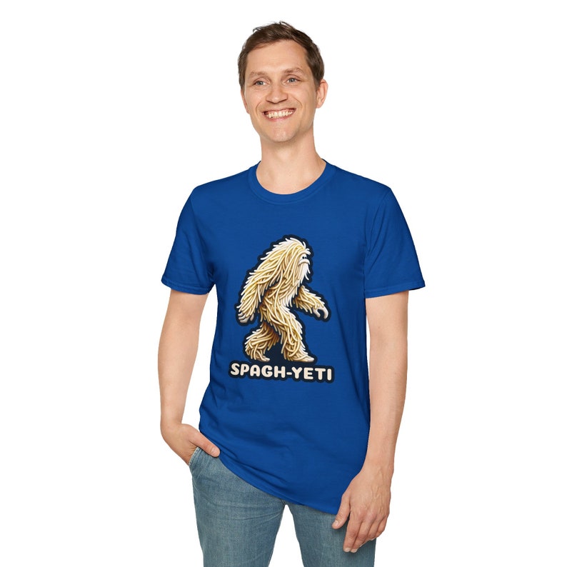 Spaghetti Pasta Ramen Noodle Sasquatch Yeti T-Shirt image 2
