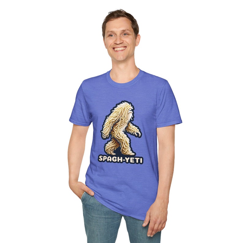 Spaghetti Pasta Ramen Noodle Sasquatch Yeti T-Shirt image 7
