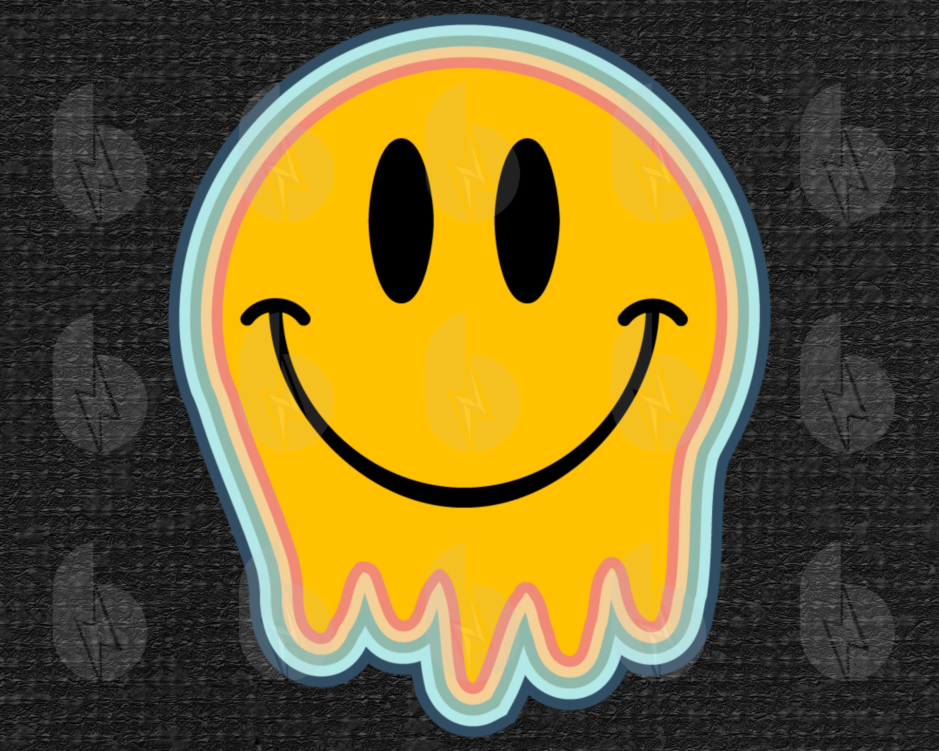 Dripping Smiley Face SVG Files for Cricut Silhouette Cut | Etsy