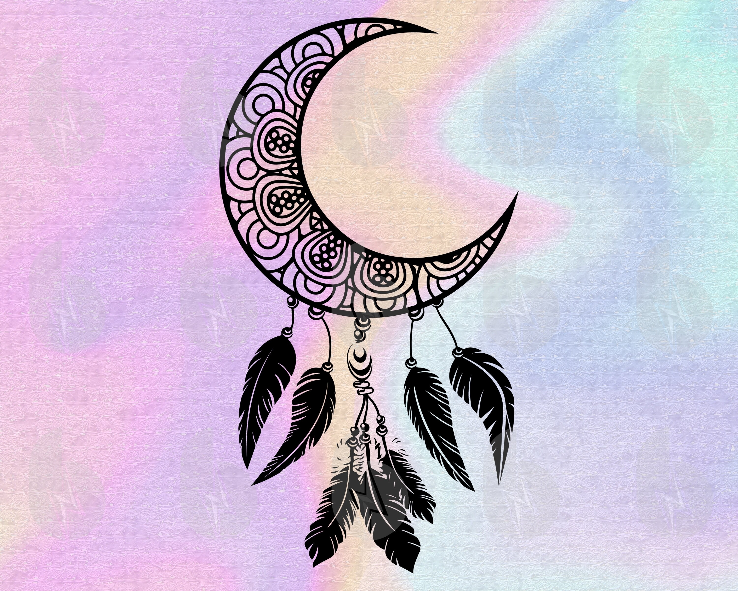 1. Crescent Moon Dream Catcher Tattoo Designs - wide 11
