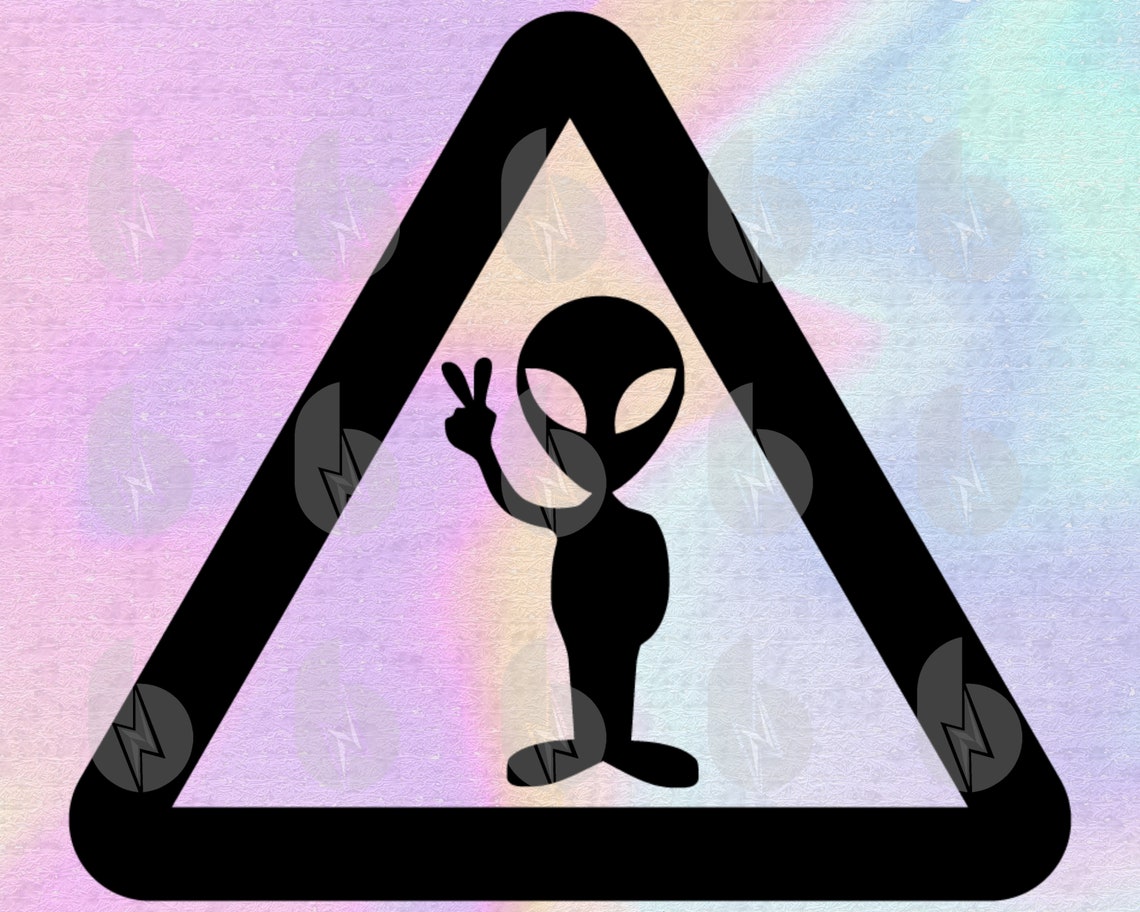Alien Peace Sign Svg Files for Cricut Silhouette Laser Cut | Etsy