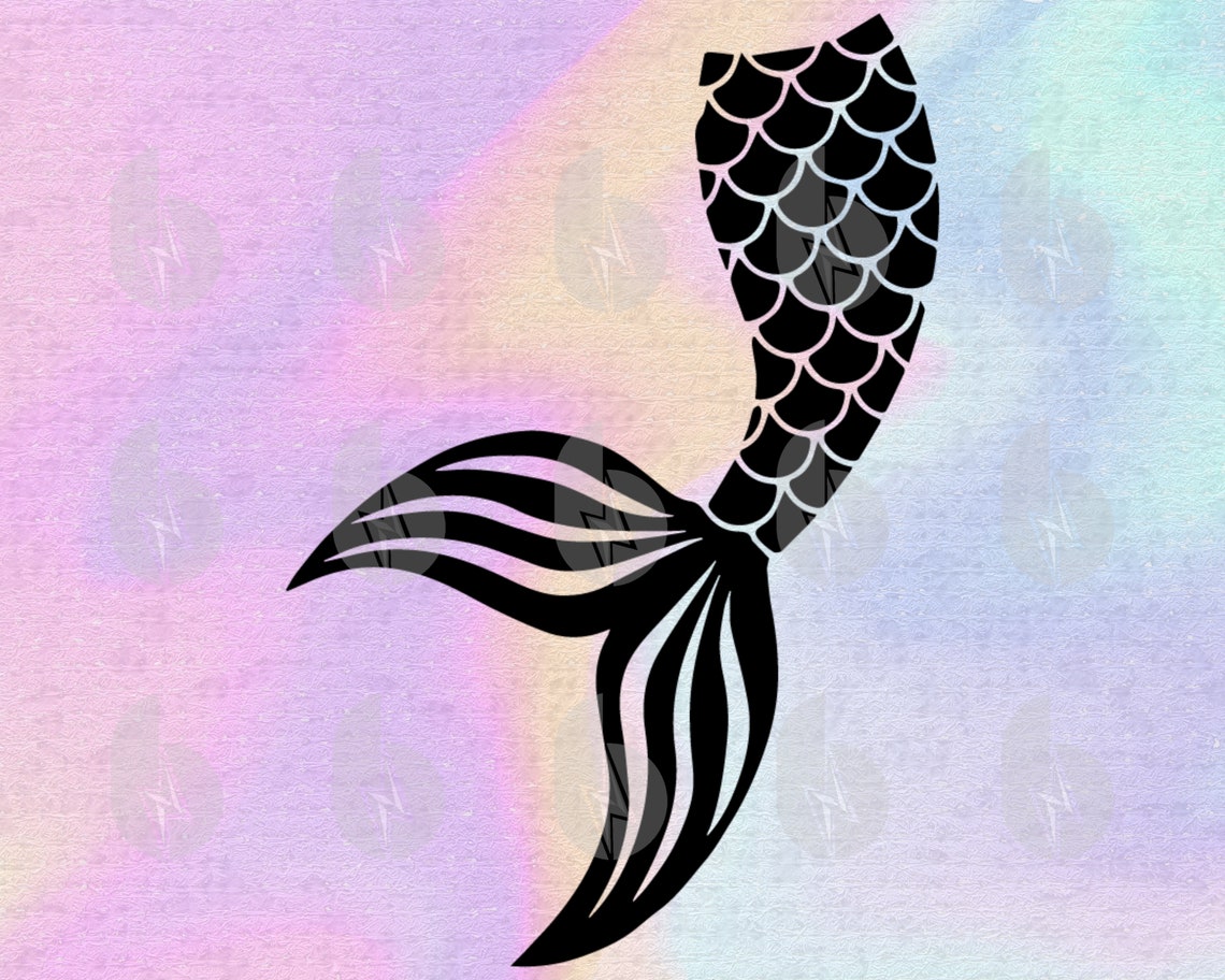 Mermaid Tail Stencil Svg Files for Cricut Silhouette Laser | Etsy