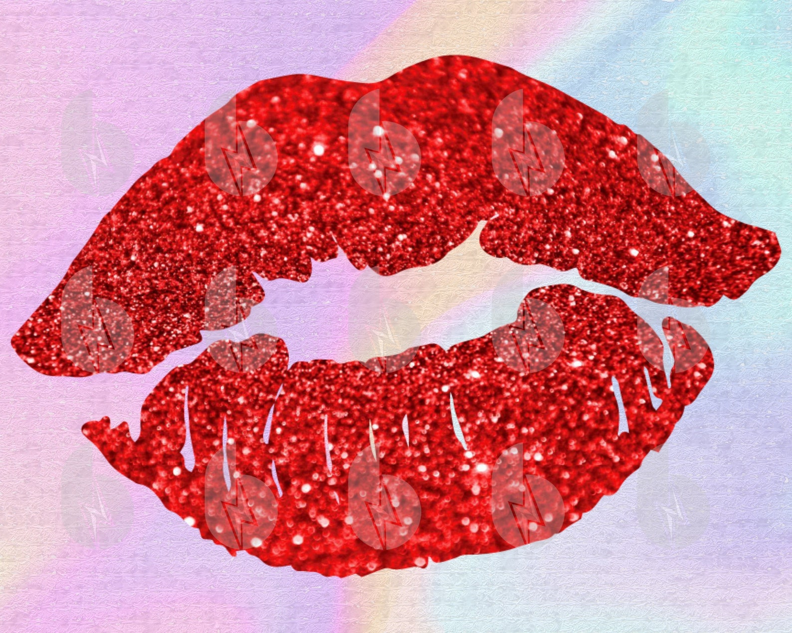 Red Glitter Lips Kiss Svg Files Png Clipart Sublimation Etsy