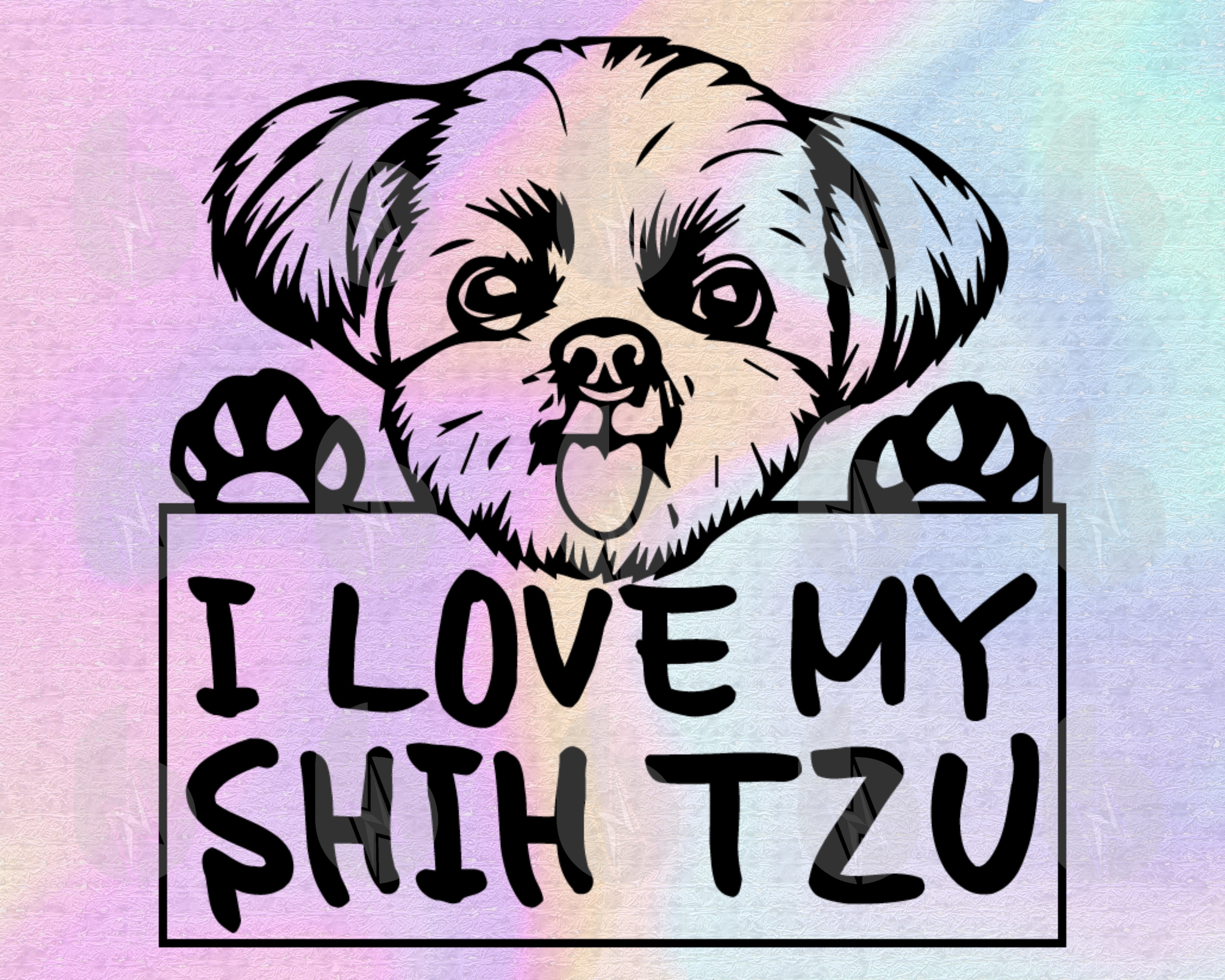 I Love My Shih Tzu SVG Files for Cricut Silhouette Cut Files Etsy