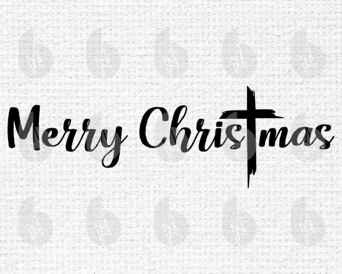 Merry Christmas Cross SVG Files for Cricut Silhouette Cut  Etsy