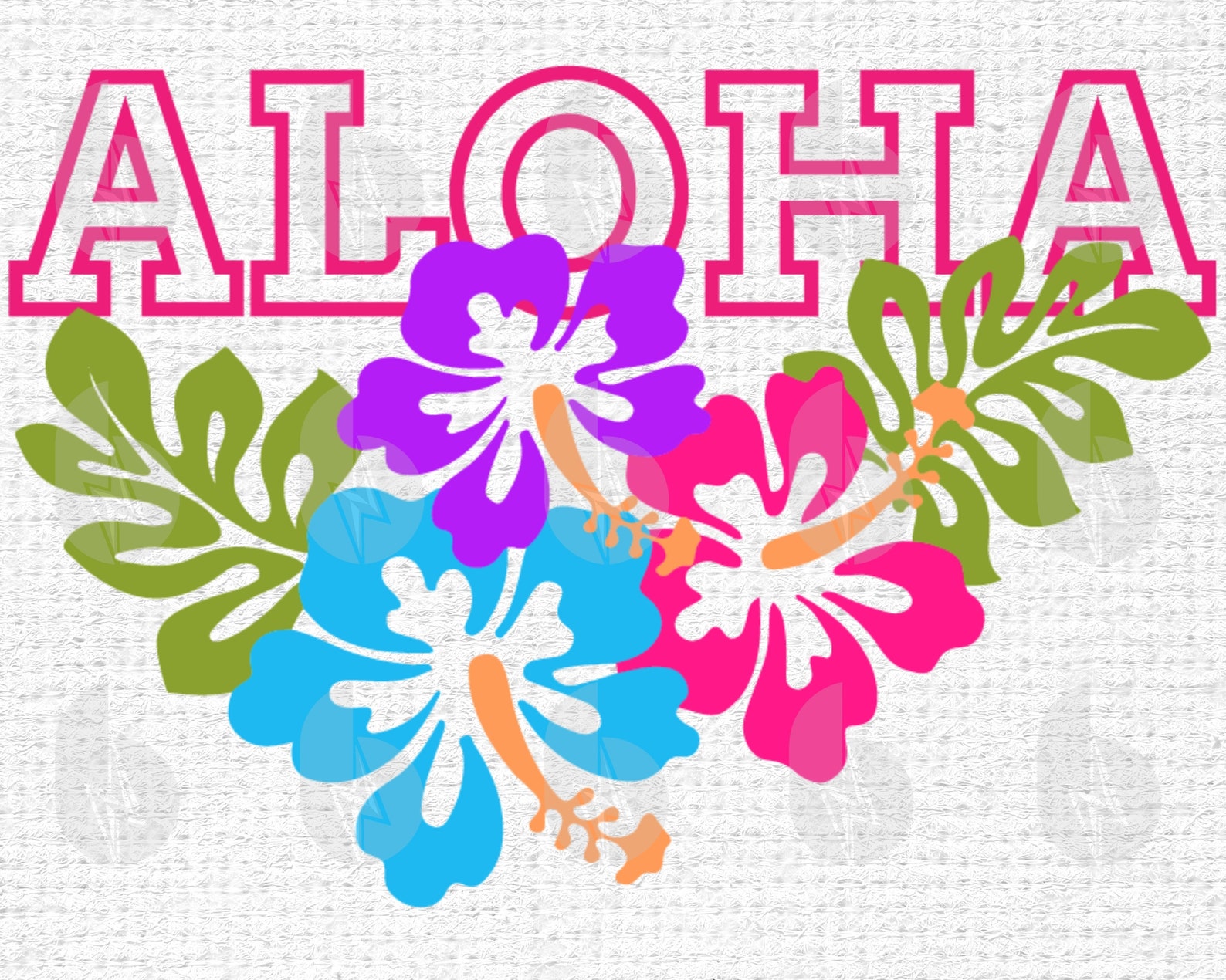 Aloha Hawaii Hibiscus Summer Svg Files For Cricut Silhouette Etsy