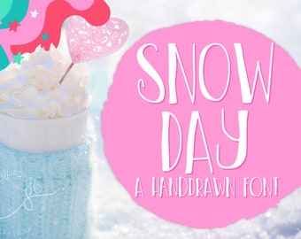 Snow Day - a handdrawn font