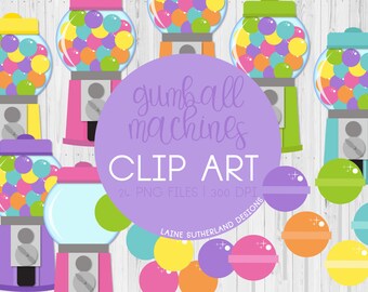 Gumball Machine Clip Art Set