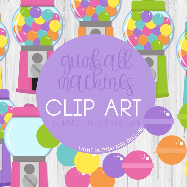 Gumball Machine Clip Art Set