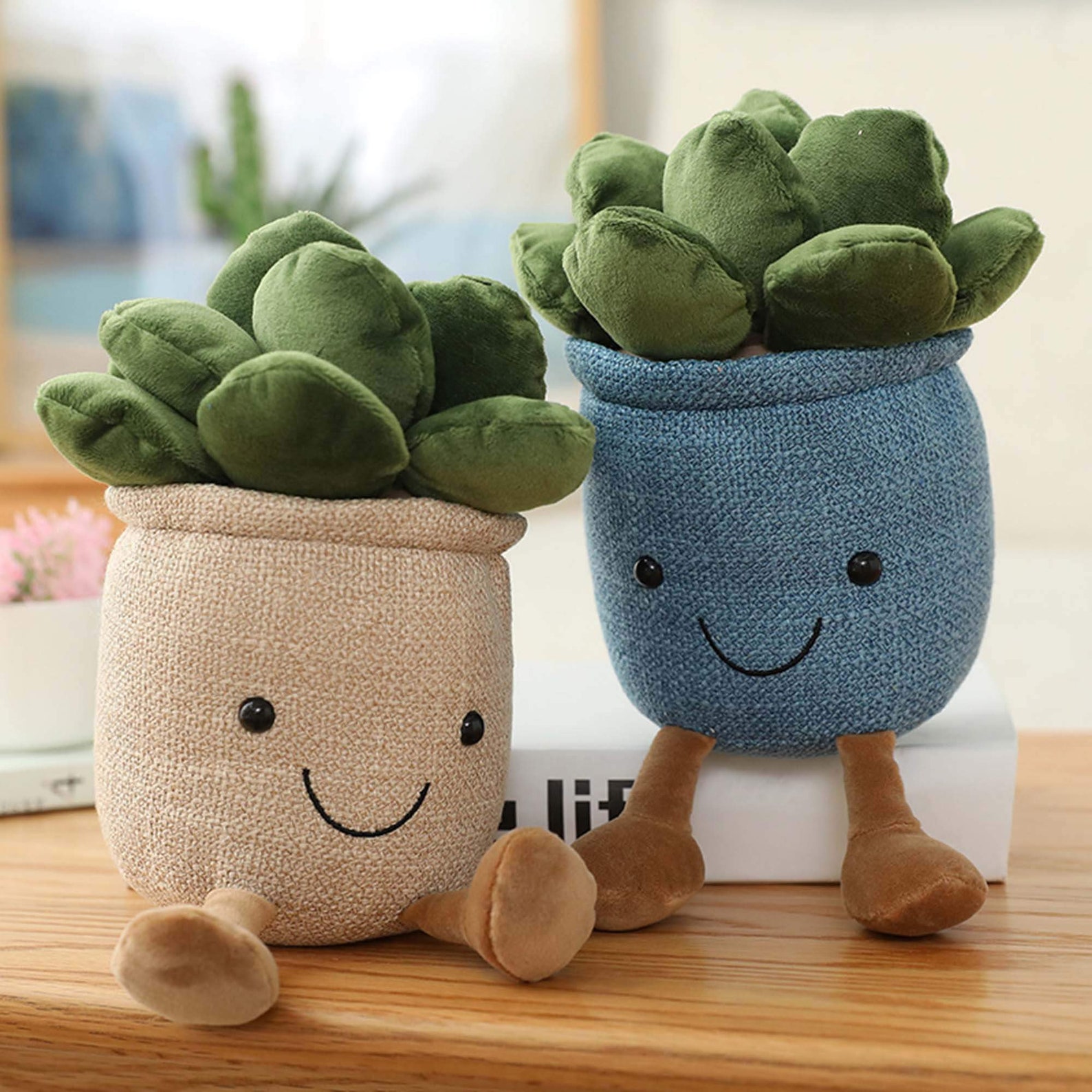 Plant Plush Toy Plant Plushie Bookshelf DecorLiving Room | Etsy