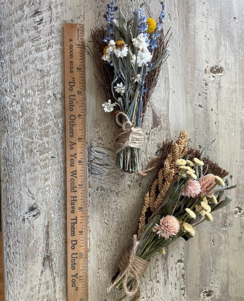 Handmade Dried Flower Broom Tiny Natural Beautiful Etsy