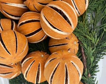 Dried Slit Oranges, Festive Bowl Filler, Natural Decor (Set of 10)