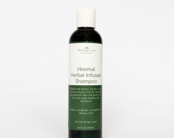 Heemal Kräuter-Shampoo für das Nachwachsen, die Dicke und die Hydratisierung des Haars - Stoppt Haarausfall und beruhigt empfindliche Kopfhaut - Ohne Konservierungsstoffe