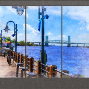 Wilmington Leinwand Druck, Wilmington Malerei, Wilmington Skyline, Wilmington Wandkunst, North Carolina