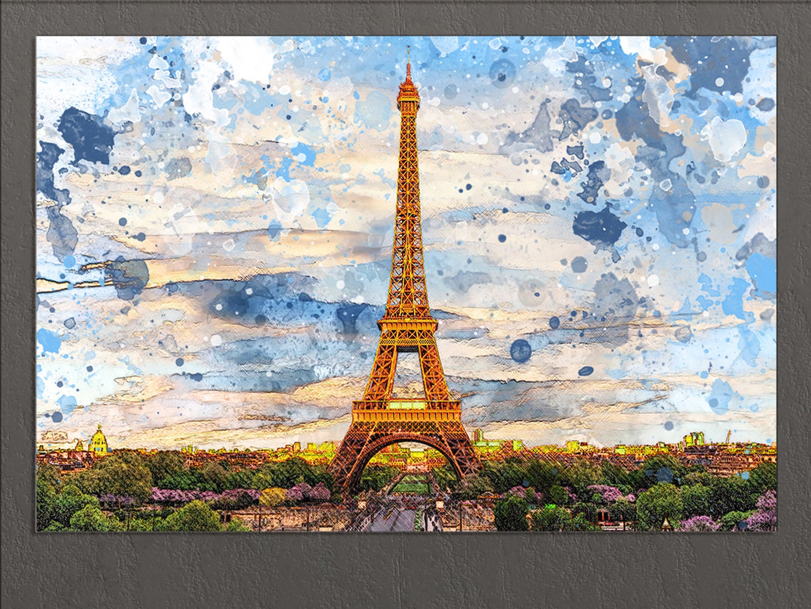 Eiffel Tower in Paris Canvas Print Paris Wall Art France Etsy UK