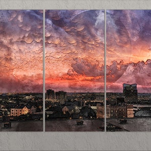Impresión de lienzo de Fort Worth, horizonte de Fort Worth, arte de la pared de Fort Worth