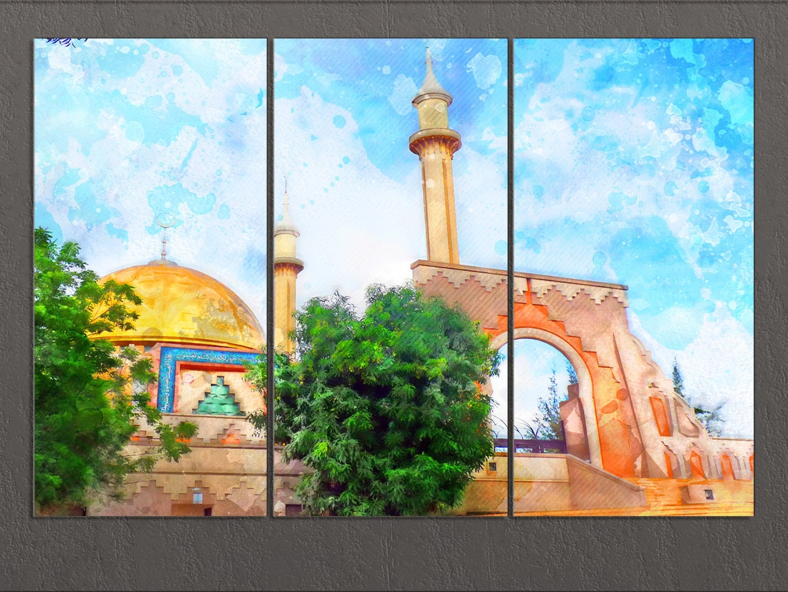 Abuja Canvas Print, Abuja National Mosque, Nigeria Wall Art, Abuja