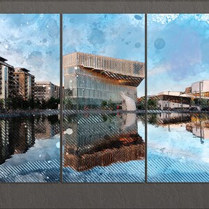 Oslo Canvas Print, Deichman Library, Oslo Wall Art, Norway