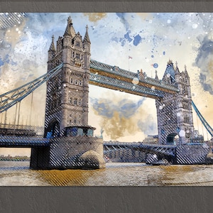 Tower Bridge in London Canvas Print, London Wall Art, United Kingdom