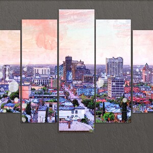El Paso Canvas Print, El Paso Skyline, El Paso Wall Art