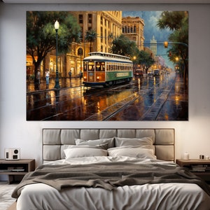 Abstract El Paso Canvas Print, Vintage El Paso Downtown, El Paso Painting, Retro El Paso Wall Art