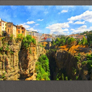 Algeria Canvas Art, Constantine Canvas Print, Constantine Painting, Algeria Painting, Algeria Wall Art