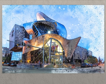 Art Gallery of Alberta, Edmonton Canvas Print, Edmonton Skyline, Edmonton Wall Art, Canada