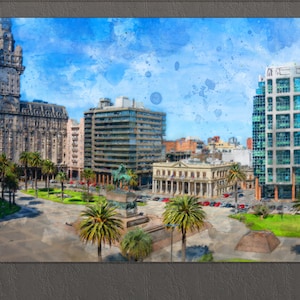 Montevideo Wall Art, Montevideo Canvas Print, Palacio Salvo, Uruguay