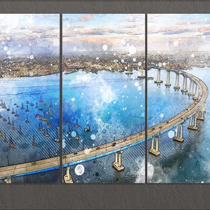 San Diego Canvas Print, San Diego Skyline, San Diego Wall Art